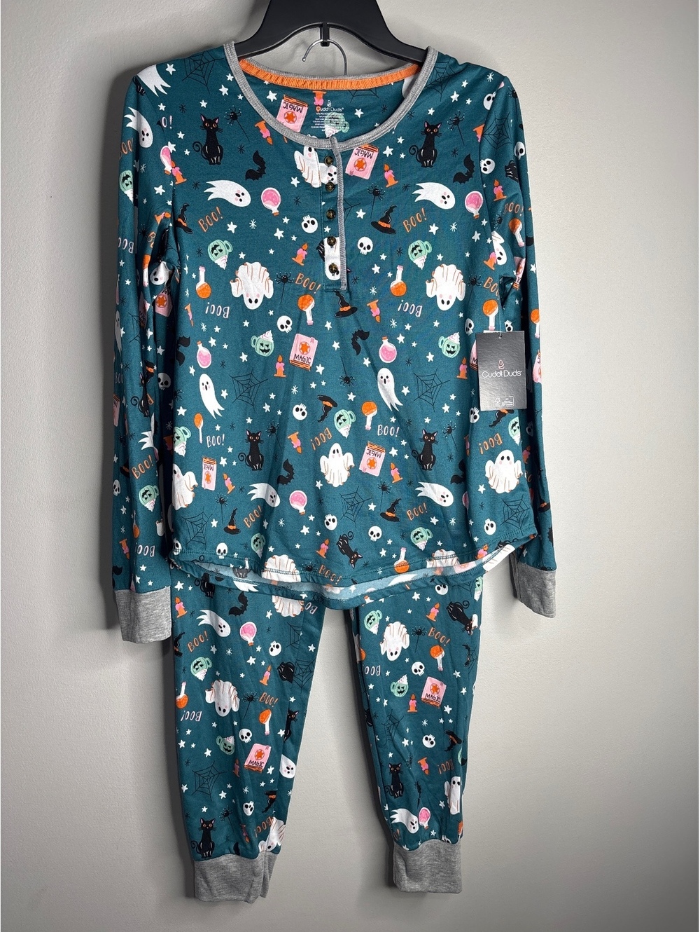 Cuddl Duds Halloween Themed Pajama Set Size Small